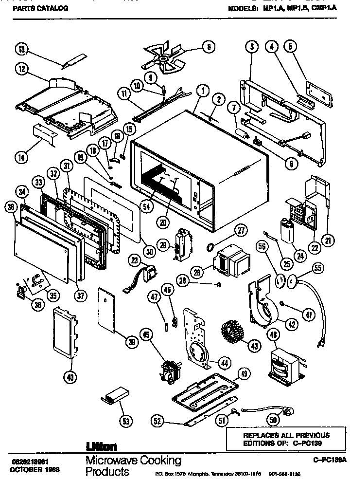 Section 7 Diagram and Parts List for JW1040100  Amana Microwave
