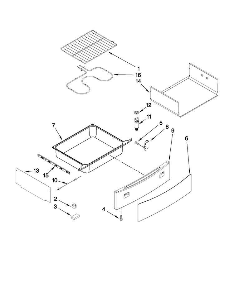 Drawer And Rack Parts Diagram and Parts List for JGS8850CDB00  Jenn-Air Range