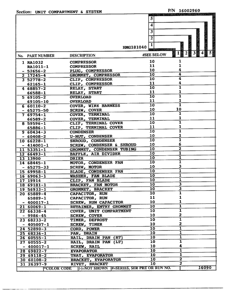 Wiring Diagram Diagram and Parts List for 641841  Admiral Refrigerator
