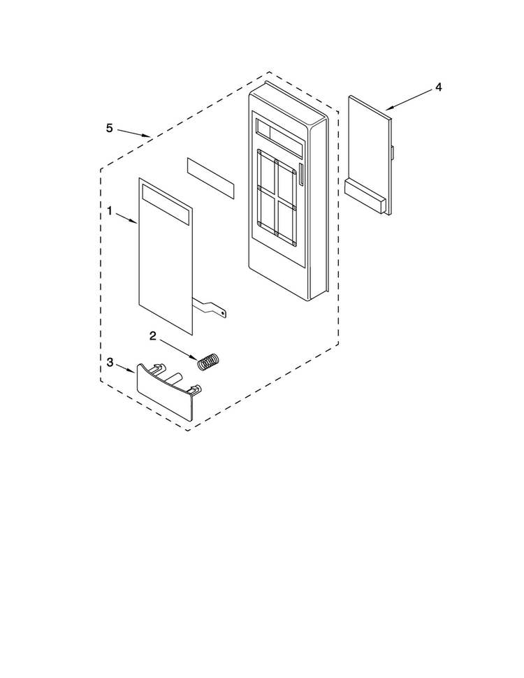 Microwave Control Panel Parts Diagram and Parts List for AMC5143AAW14  Amana Microwave