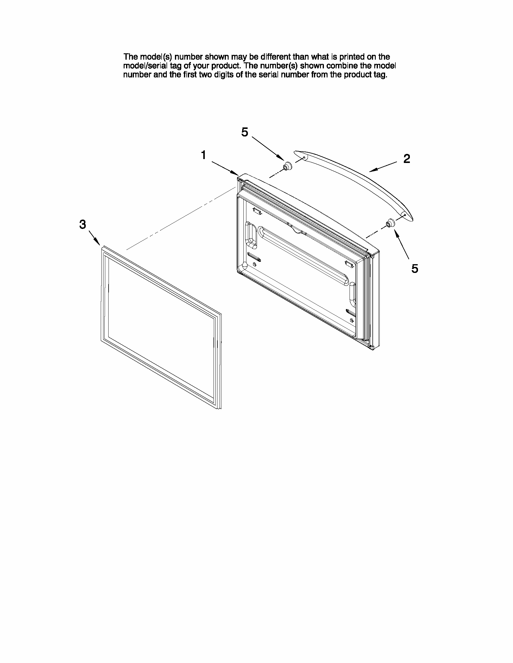 Freezer Door Parts Diagram and Parts List for G37026FEAW10  Maytag Refrigerator