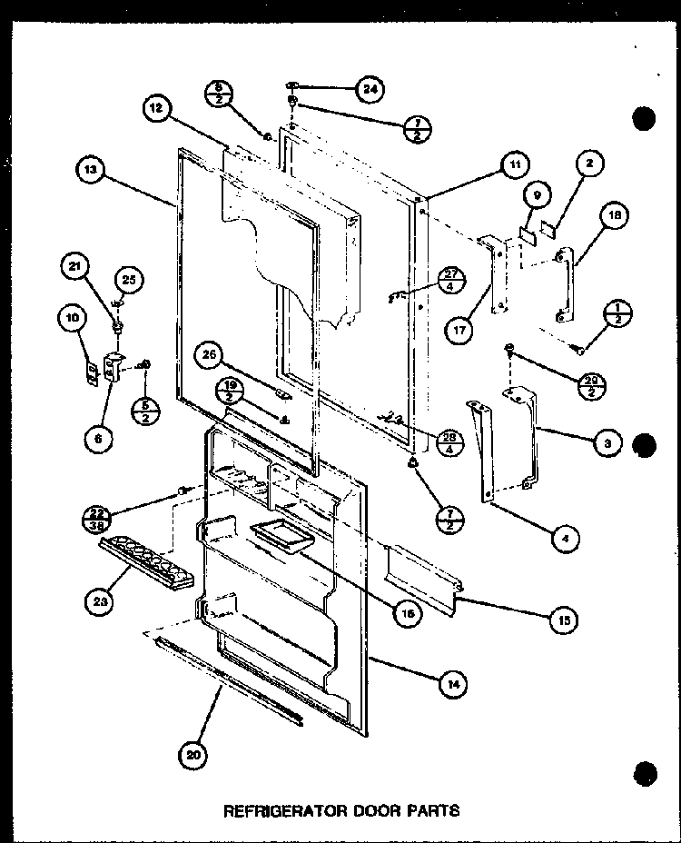 Section 5 Diagram and Parts List for CIC-4-P7621302W  Amana Refrigerator