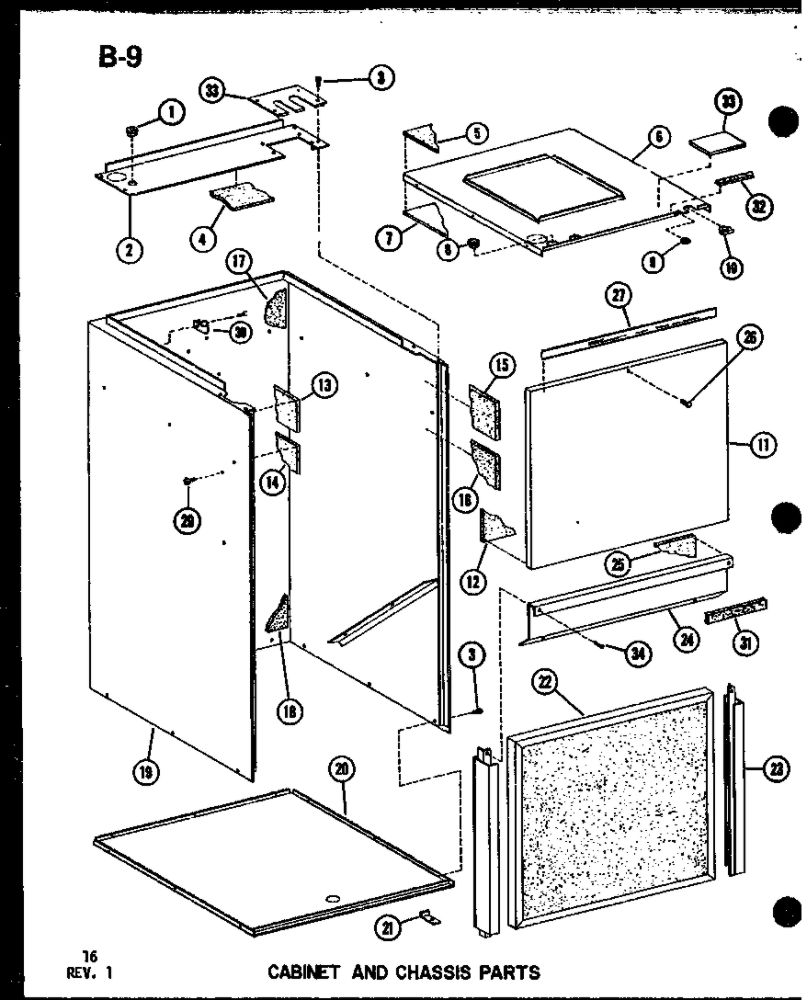 Cabinet And Chassis Parts 2 Diagram and Parts List for BBC3010M-B P67346-2C Amana Air Conditioner