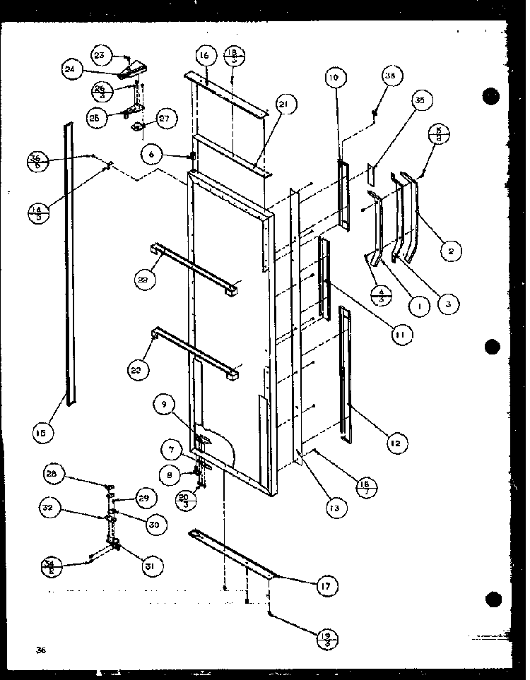 Refrigerator Door Diagram and Parts List for SBD20K-P1117701W  Amana Refrigerator