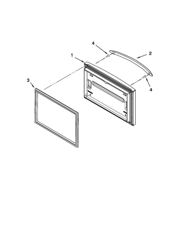 Freezer Door Parts Diagram and Parts List for MFF2258VEW4  Maytag Refrigerator