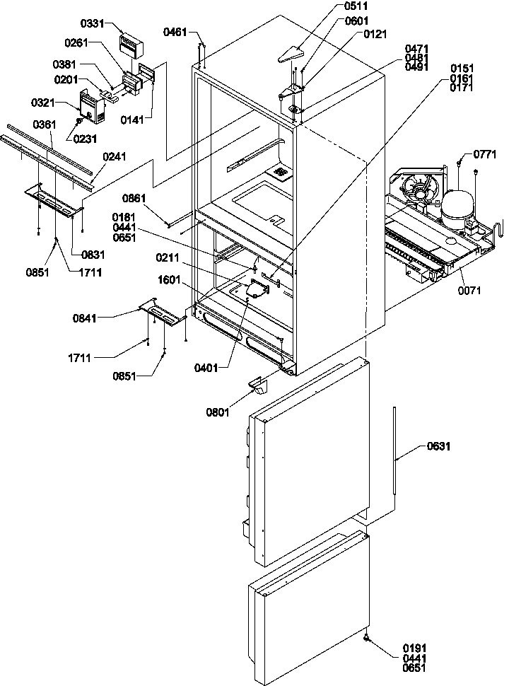 Controls & Light Covers Diagram and Parts List for BR22S6E-P1196706WE  Amana Refrigerator