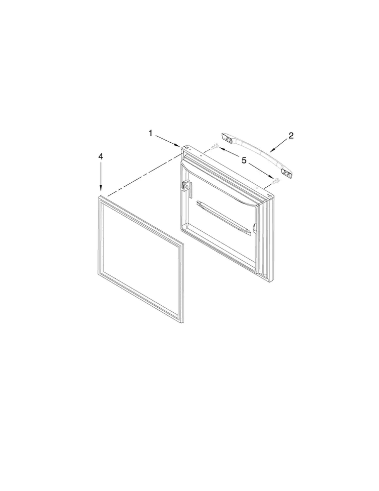 Freezer Door Parts Diagram and Parts List for ABB1922FED2  Amana Refrigerator