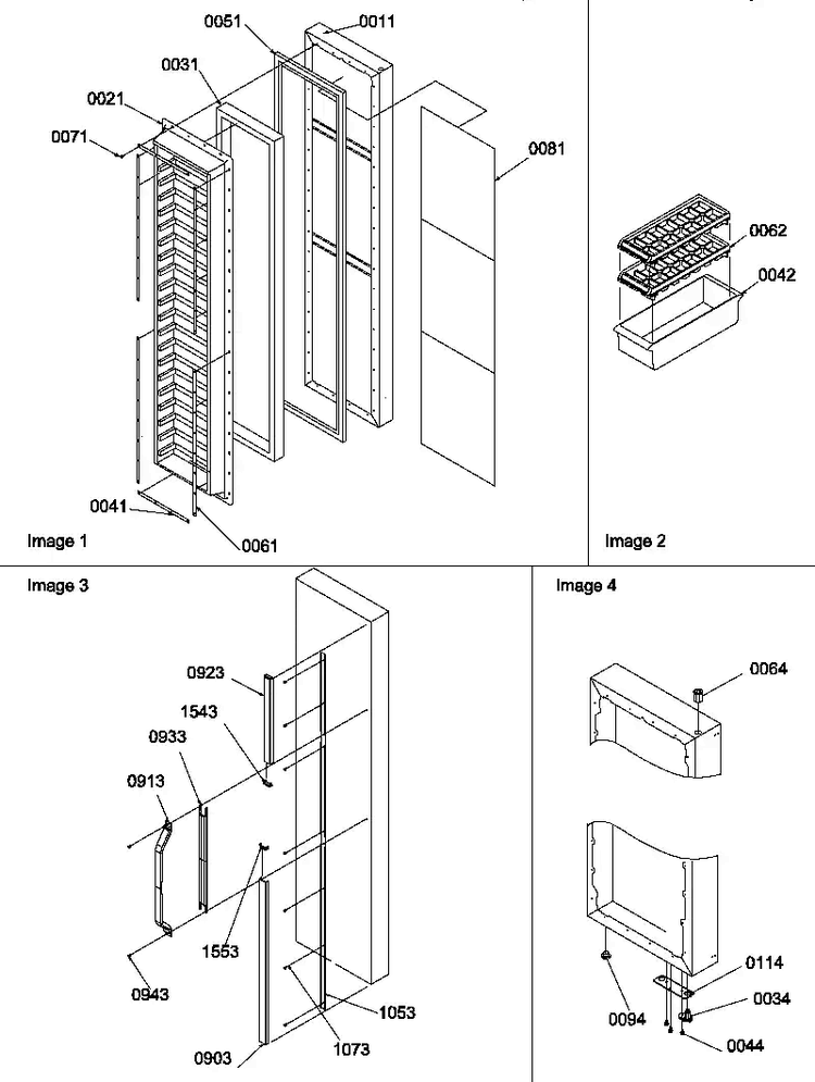 Freezer Door And Accessories Diagram and Parts List for SS21SL-P1193802WL  Amana Refrigerator