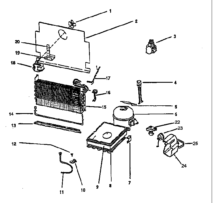 Machine Compartment And System Diagram and Parts List for AUF170KW-P1317706W  Amana Freezer