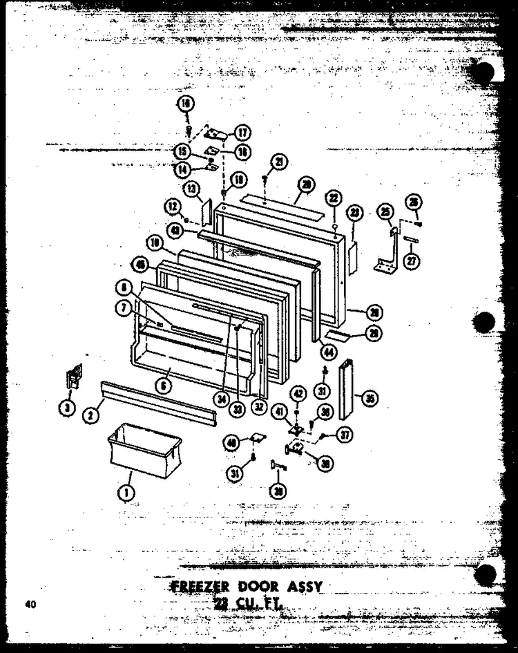 Section 3 Diagram and Parts List for TD20W-P60303-62W  Amana Refrigerator