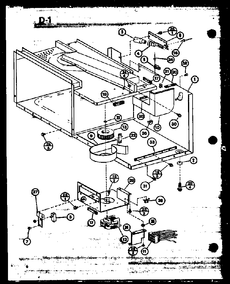 Cabinet Parts Diagram and Parts List for RL6-5ET P76251-3M Amana Microwave
