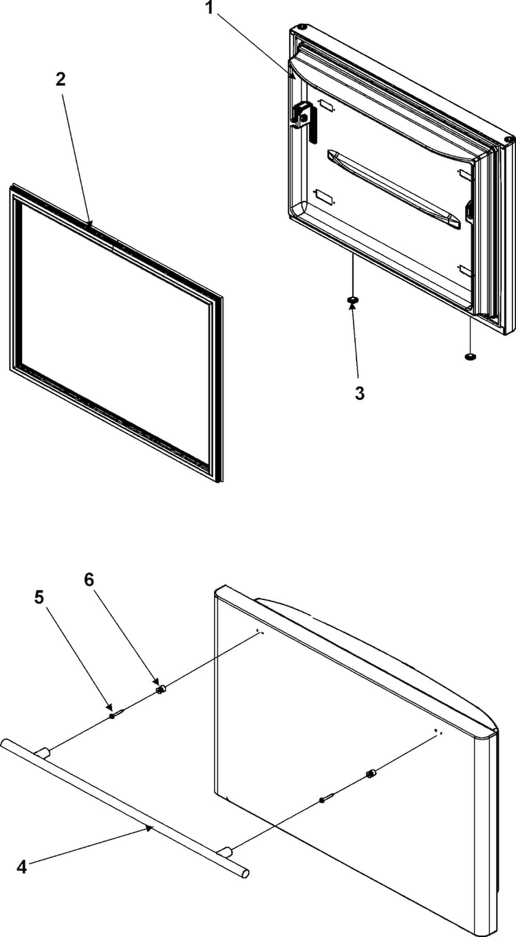 Freezer Door Diagram and Parts List for AB2026LEKS0  Amana Refrigerator