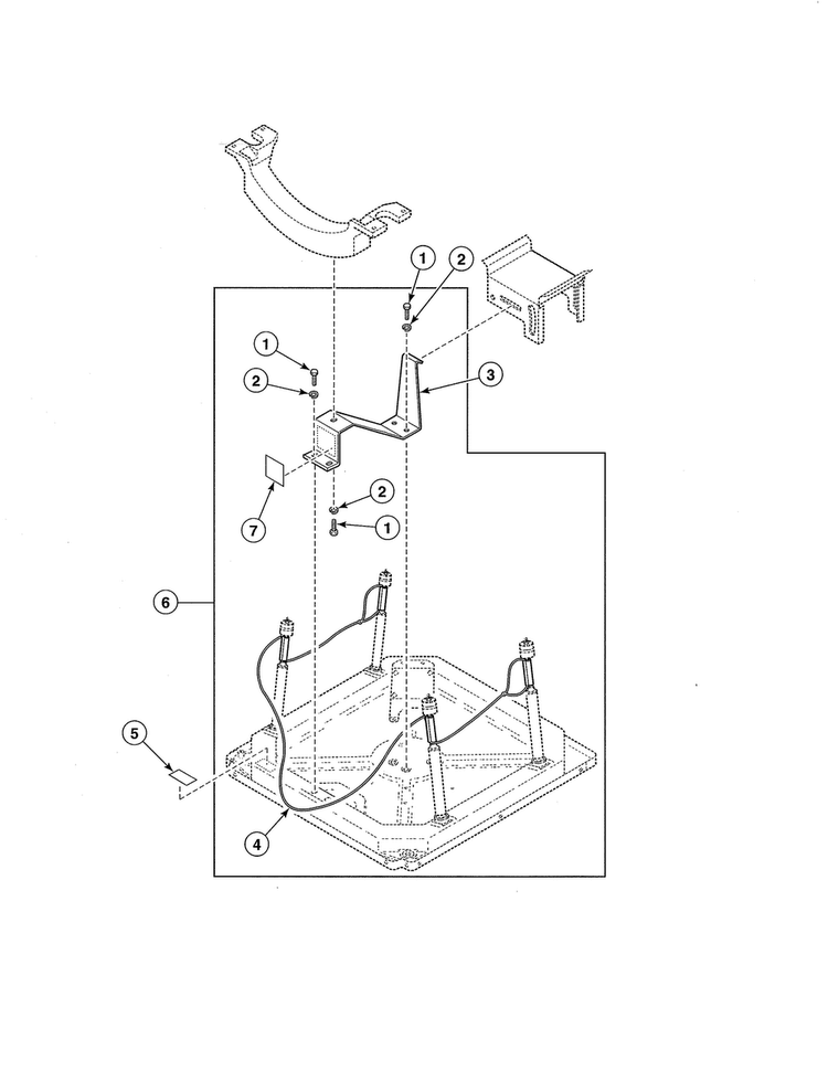 Shipping Materials Diagram and Parts List for SWF261WH  Speed Queen Washer