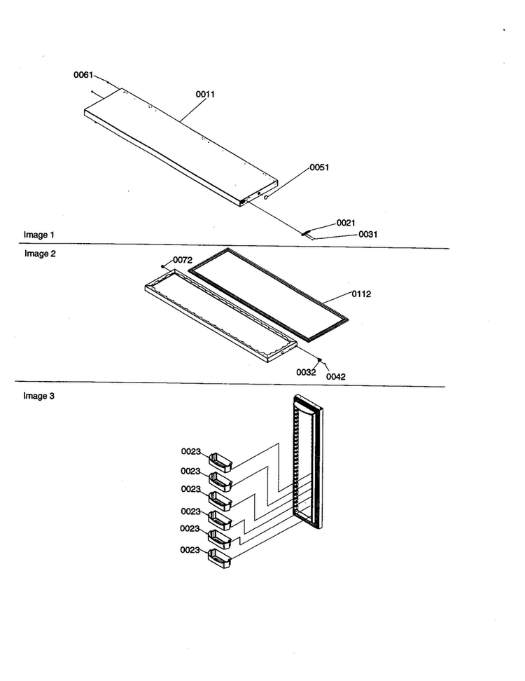 Freezer Door Diagram and Parts List for SX23VE-P1315401WE  Amana Refrigerator