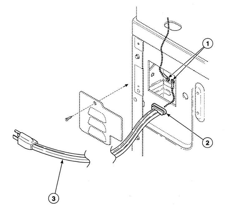 Power Cord Diagram and Parts List for SDG809LF  Speed Queen Dryer