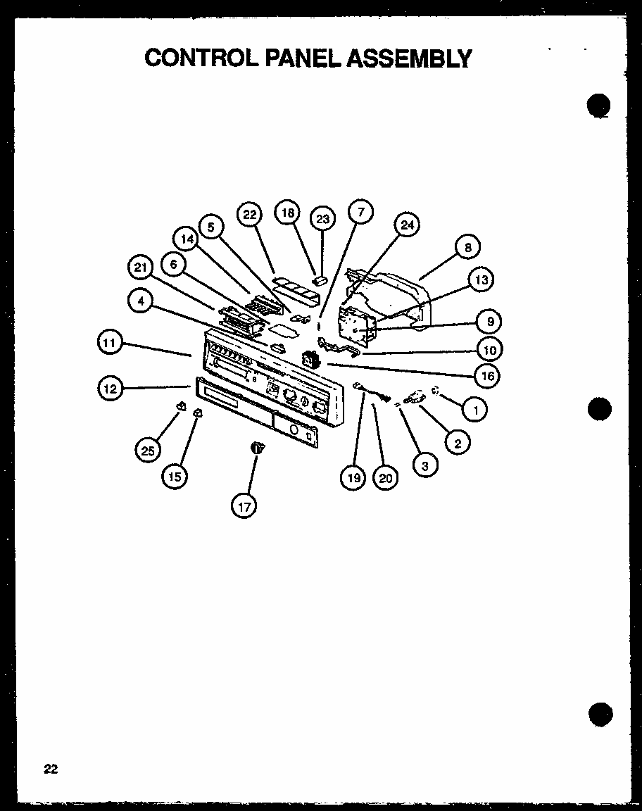 Control Panel Assembly (dus600b/p1139732nb) (dus600ww/p1139732nw) (ddw650b/p1139736nb) (ddw650ww/p1139736nw) Diagram and Parts List for GAX100L P1139727NL Amana Dishwasher