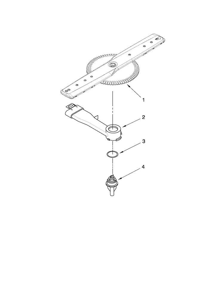 Lower Washarm Parts Diagram and Parts List for MDB8959AWB5  Maytag Dishwasher