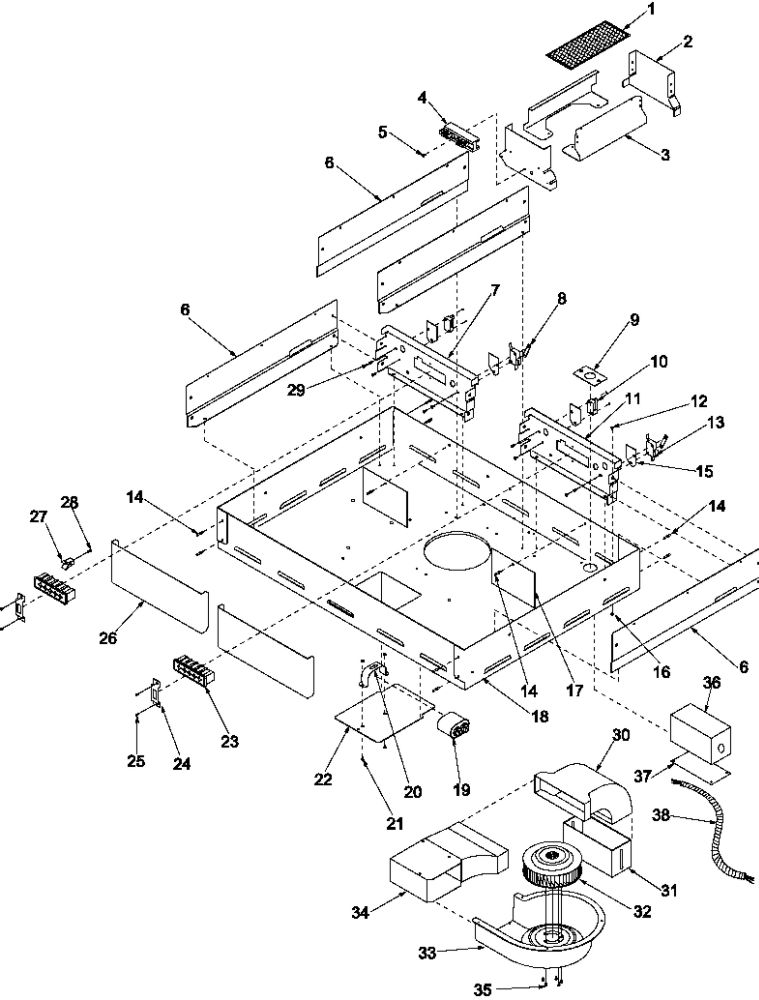Cavity Diagram and Parts List for AKED3060SS-P1131757NSS  Amana Cooktop