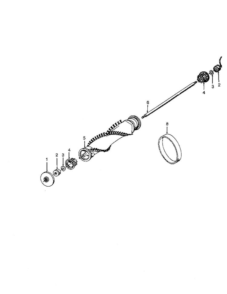 Agitator Diagram and Parts List for U6311-930  Hoover Upright Vacuum