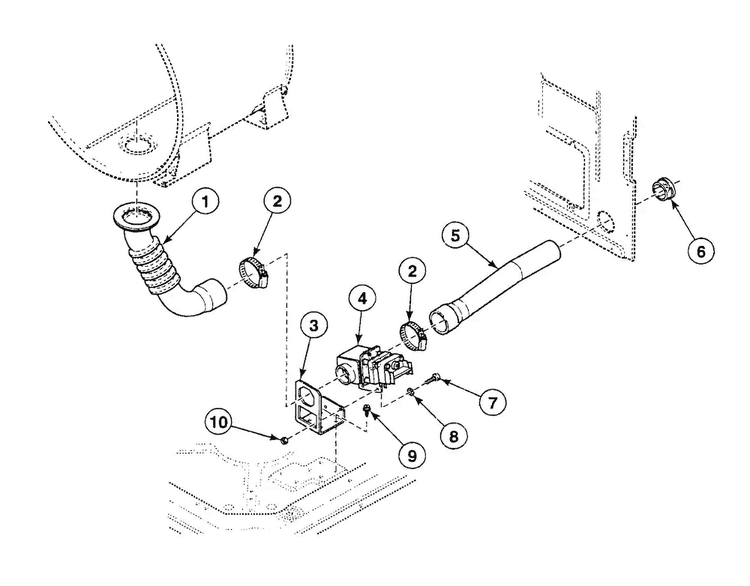 Drain Assy Diagram and Parts List for SWFX73QN  Speed Queen Washer