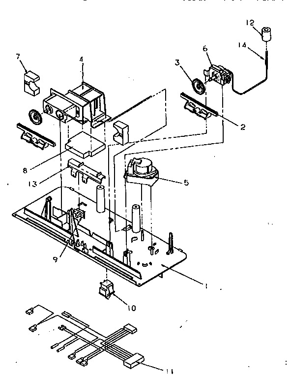 Control Panel Diagram and Parts List for TR21S4E-P1196103WE  Amana Refrigerator