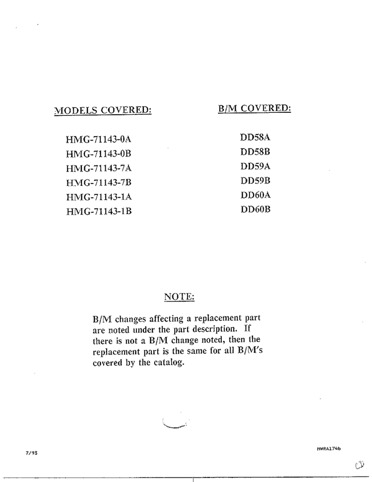 Front Page Diagram and Parts List for 71143-0A  Admiral Refrigerator