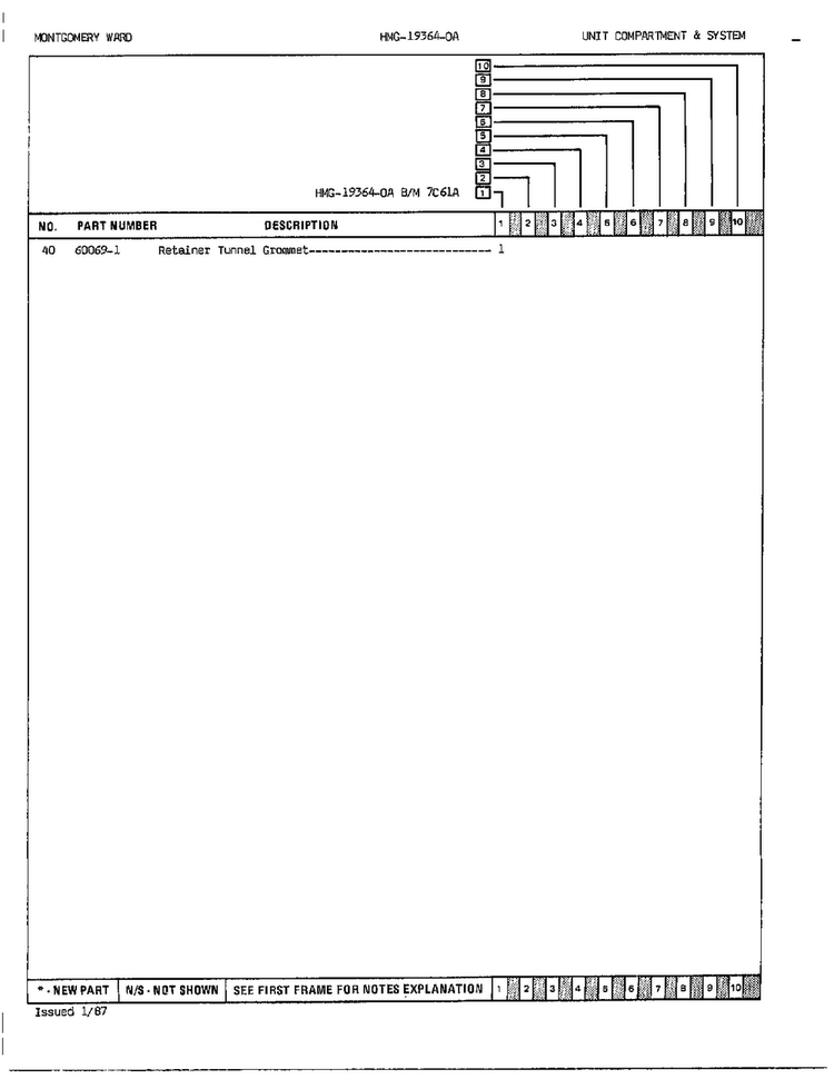 Unit Compartment/system Page 3 Diagram and Parts List for 19364A  Admiral Refrigerator