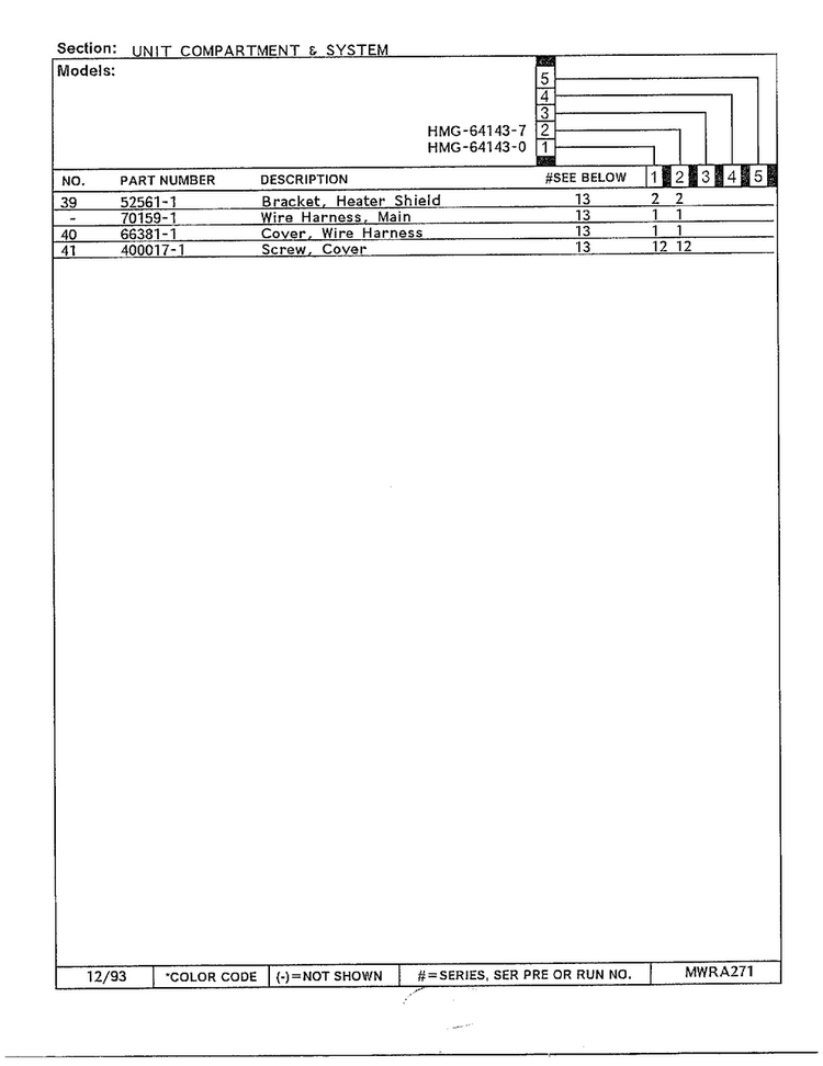 Unit Compartment And System Page 3 Diagram and Parts List for 64143-0  Admiral Refrigerator