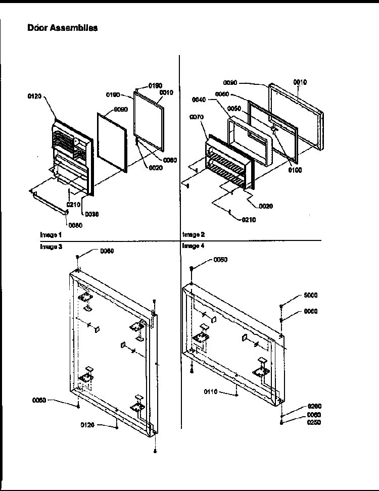 Door Assemblies Diagram and Parts List for TRI18TL-1303202WL  Amana Refrigerator