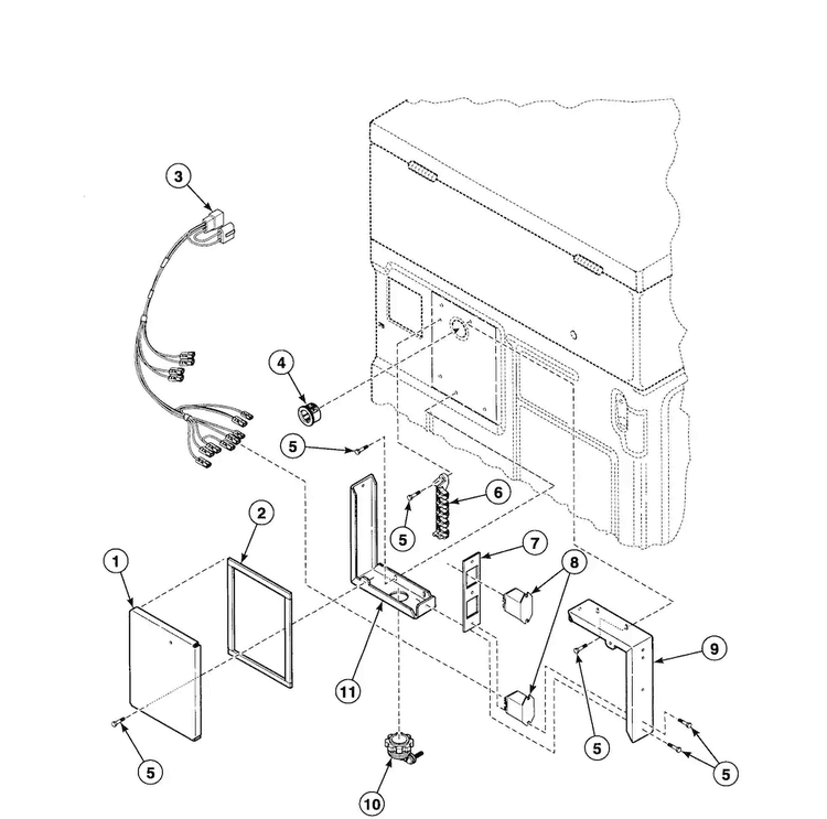 Junction Box Diagram and Parts List for FTUA1AWN1102  Speed Queen Washer