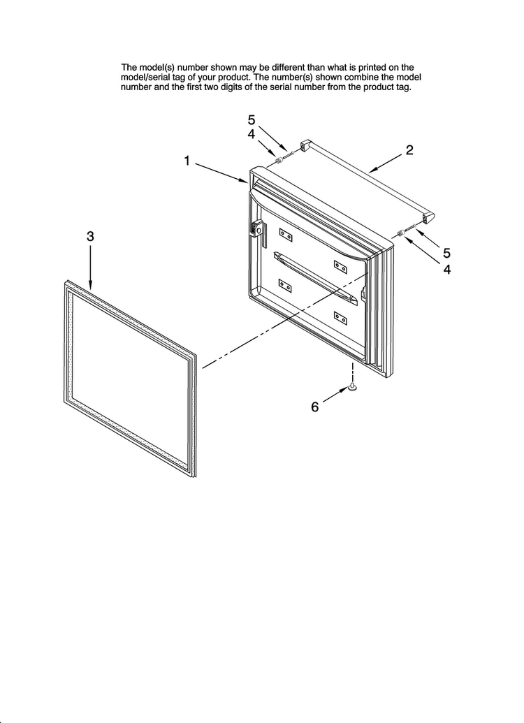 Freezer Door Parts Diagram and Parts List for JFC2089HES13  Jenn-Air Refrigerator