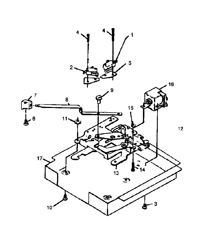 Door Latch Diagram and Parts List for AO27SEW1 P1132340NW Amana Range