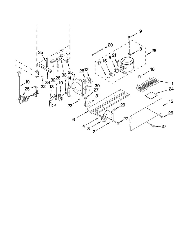 Unit Parts Diagram and Parts List for JUB248LBRB00  Jenn-Air Wine and Beverage Cooler