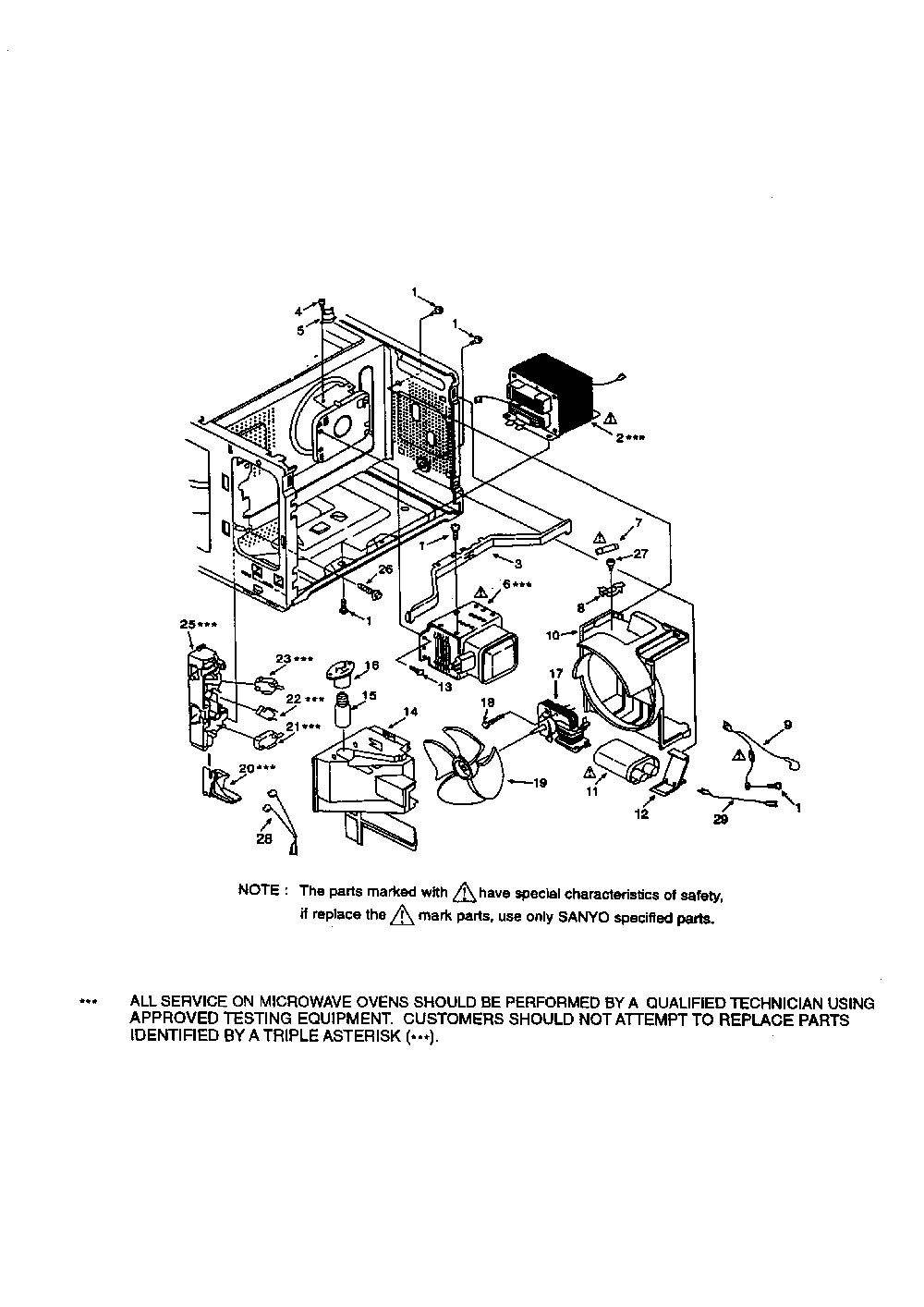 Switches And Microwave Diagram and Parts List for 56569280890  Kenmore Microwave
