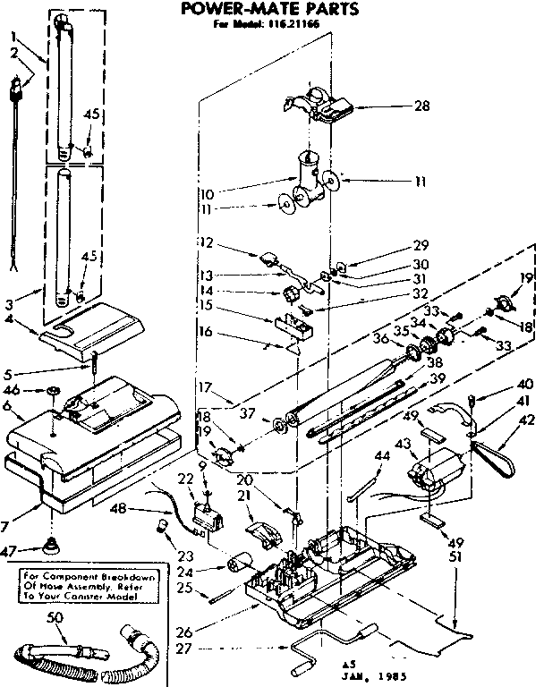 Powermate Parts Diagram and Parts List for 11621166  Kenmore Filters & Accessories