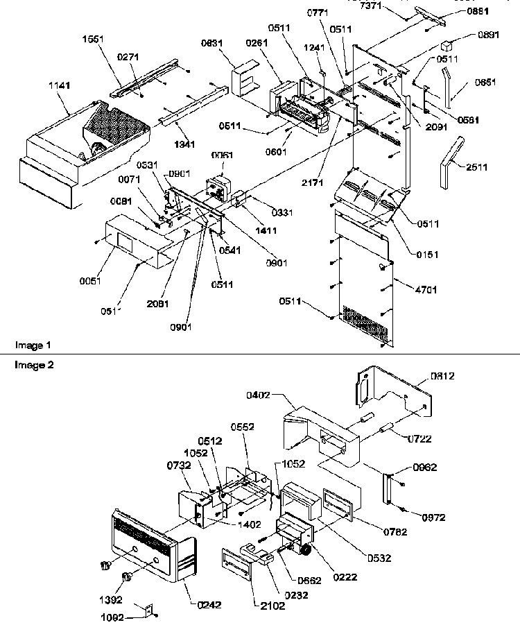 Ice Maker/control Assy Diagram and Parts List for SRD27TPSE-P1190313WE  Amana Refrigerator