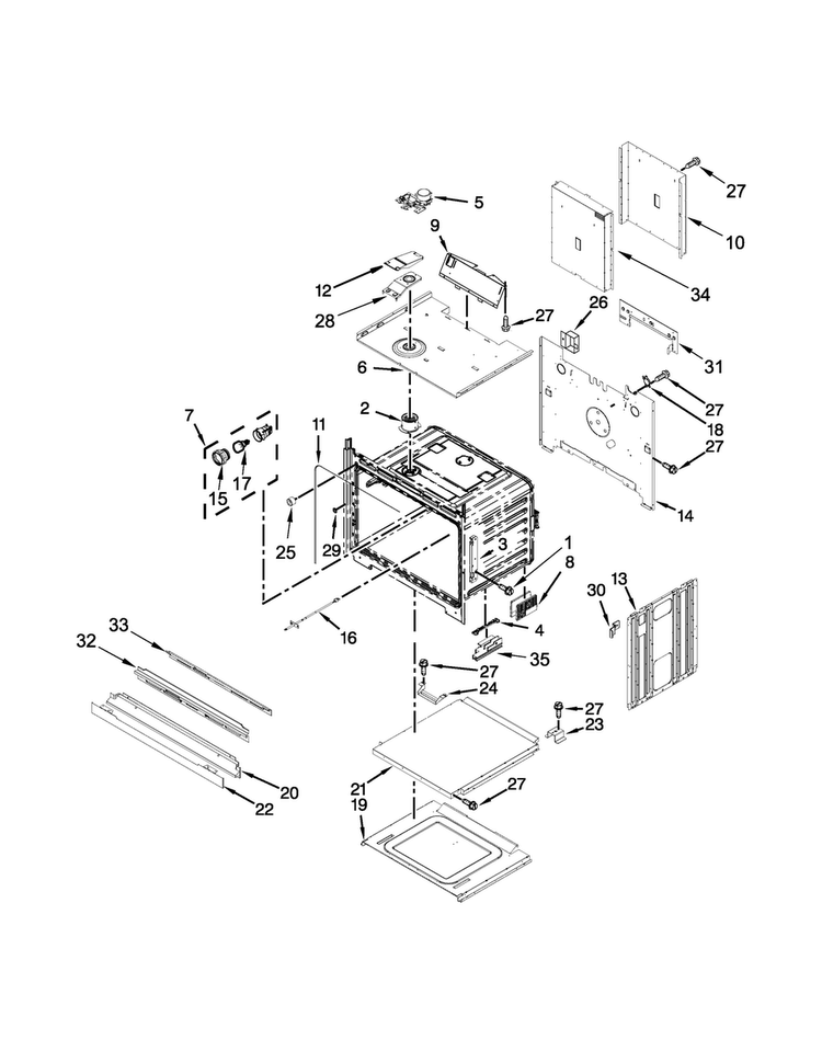 Oven Parts Diagram and Parts List for MEW7630DH02  Maytag Wall Oven