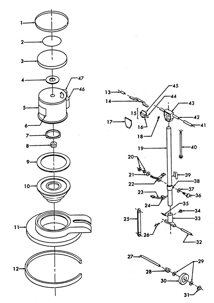 Motor Assembly, Mainassembly, Switch Diagram and Parts List for C5025  Hoover Upright Vacuum