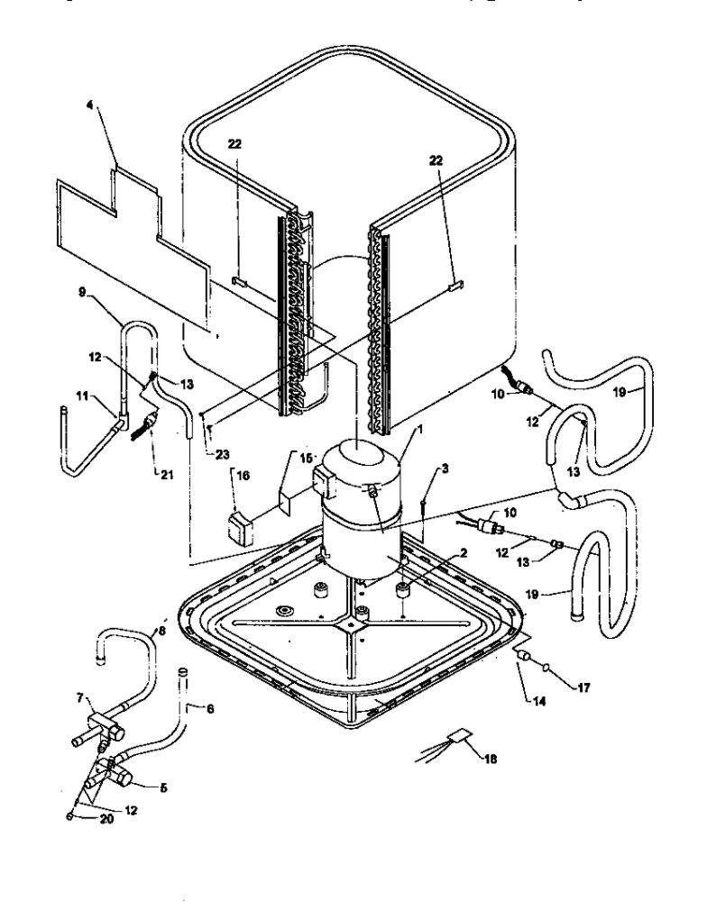 Compressor And Tubing 2 Diagram and Parts List for RCC36A3A P1172405C Amana Air Conditioner