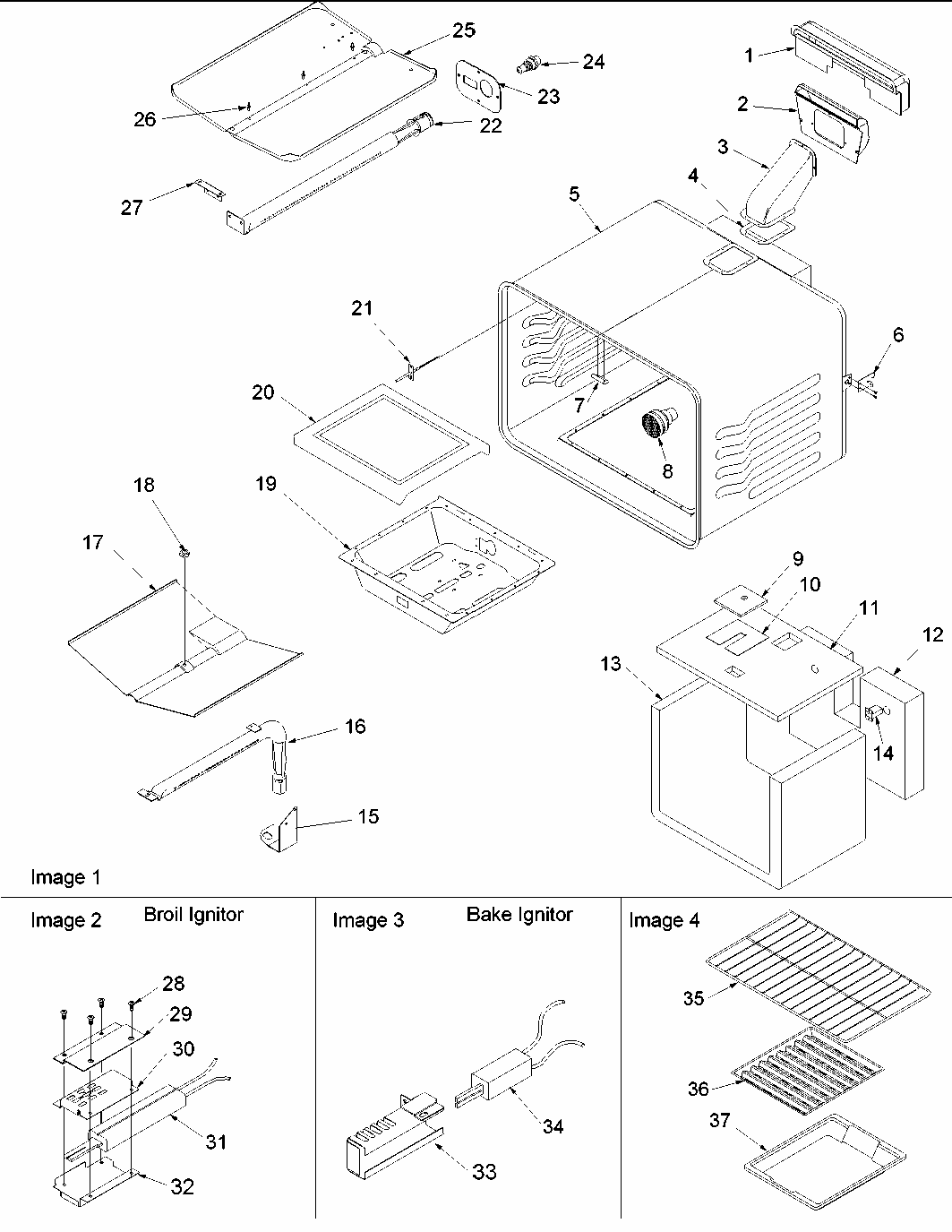 Cavity (acl200 Grill For All Agsd's) Diagram and Parts List for ACL200-P1133392N  Amana Range