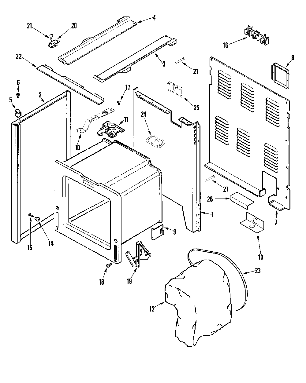 Body Diagram and Parts List for MER5752BAS0  Maytag Range