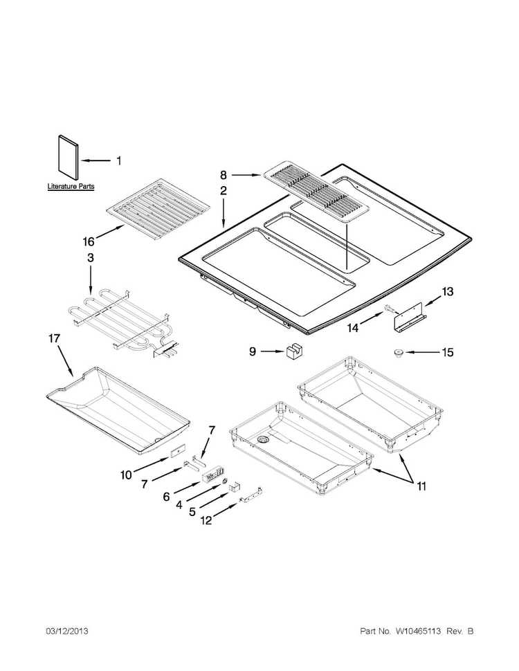 Cooktop Parts Diagram and Parts List for JES9860CAB01  Jenn-Air Range