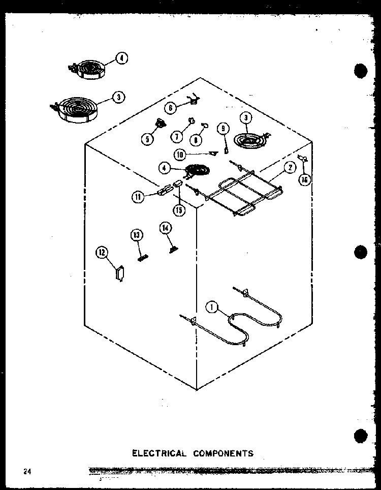 Electrical Components Diagram and Parts List for RCC-4 P73409-1M Amana Microwave