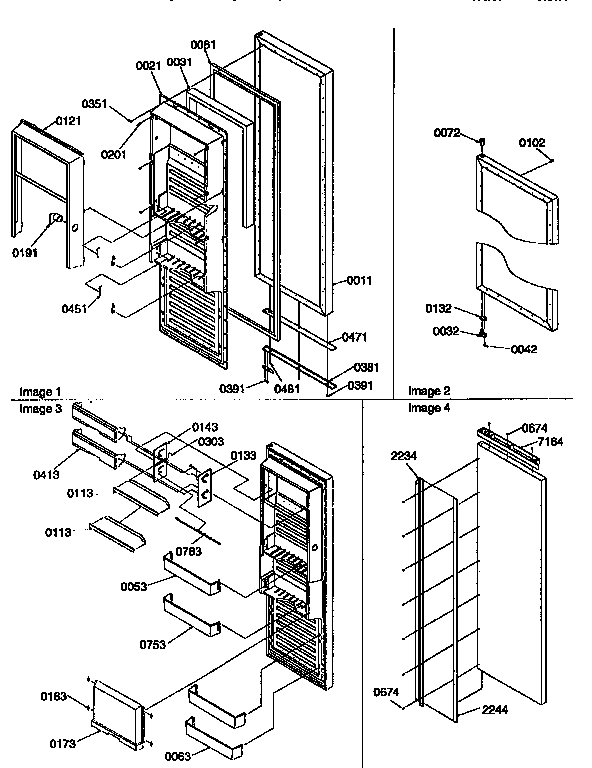 Refrigerator Door Diagram and Parts List for 57085-P1190813WE  Amana Refrigerator