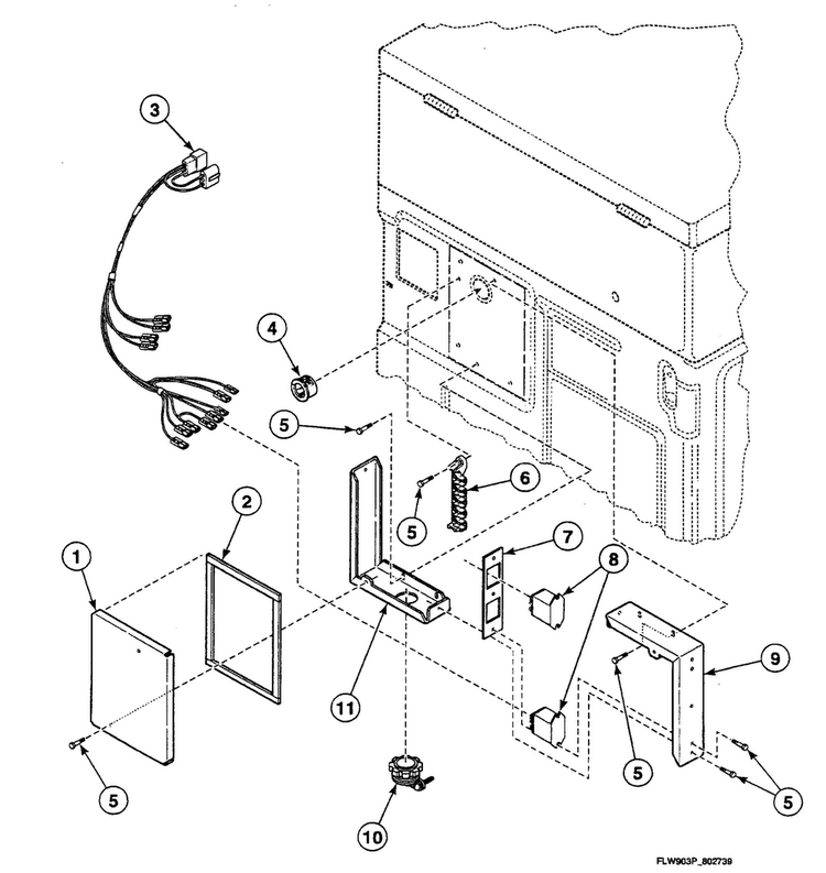 Junction Box Diagram and Parts List for SWFB72WN  Speed Queen Washer