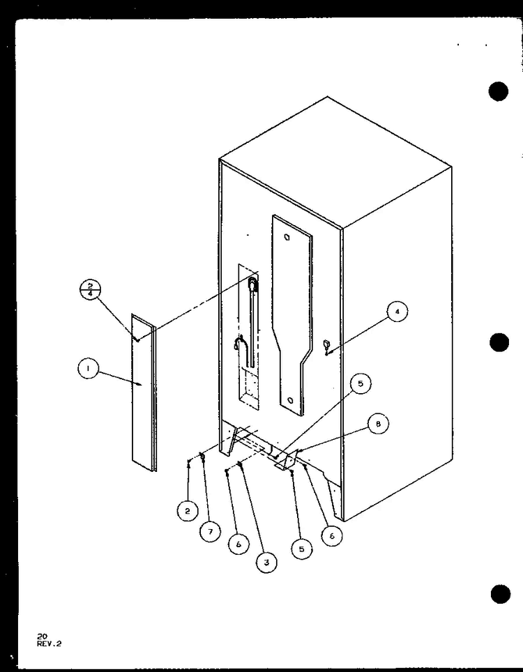 Cabinet Back Diagram and Parts List for 86065E-P1125514WE  Amana Refrigerator