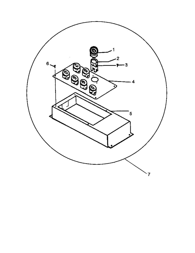 Fuse Box Assembly Diagram and Parts List for CARC700E-P1142661NE  Amana Range