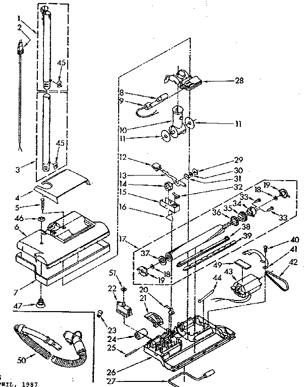 Power Mate Diagram and Parts List for 1165419083  Kenmore Filters & Accessories