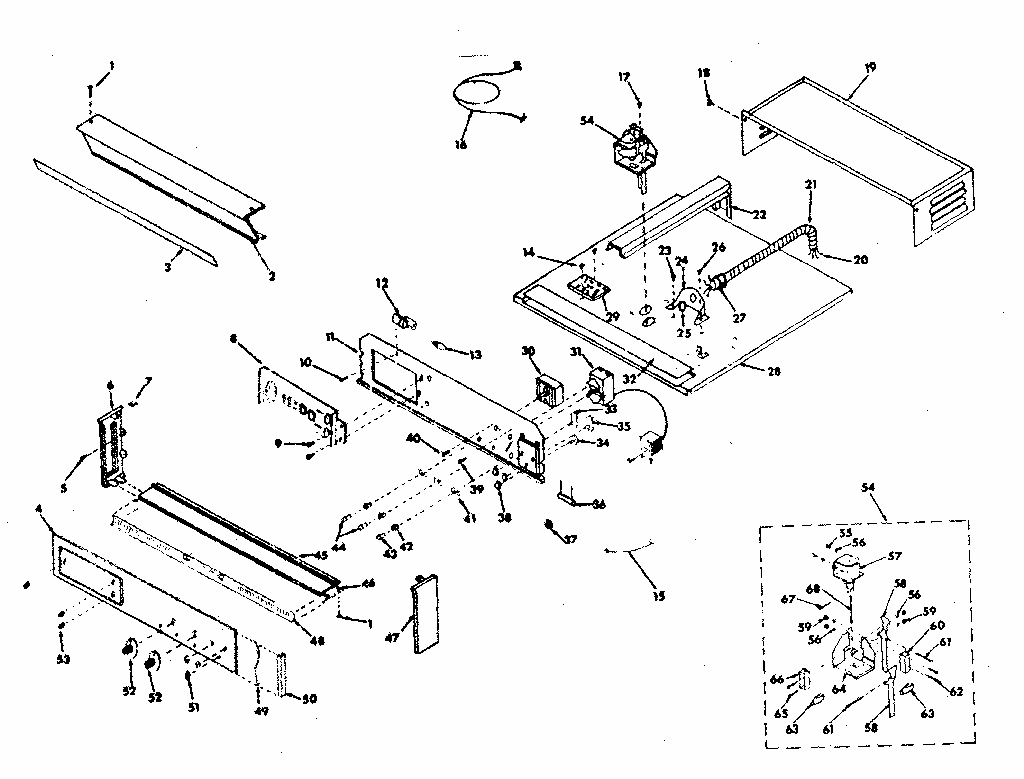 Control Section Diagram and Parts List for 8504237790  Kenmore Range