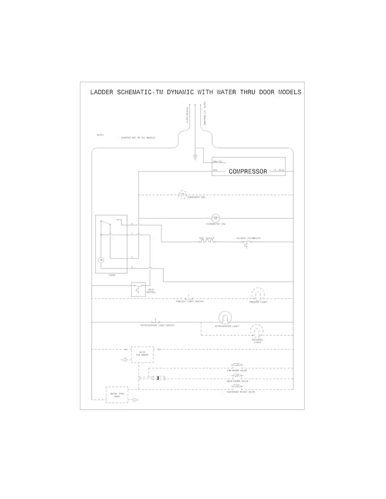 Wiring Schematic Diagram and Parts List for CRT215HPW2  Crosley Refrigerator